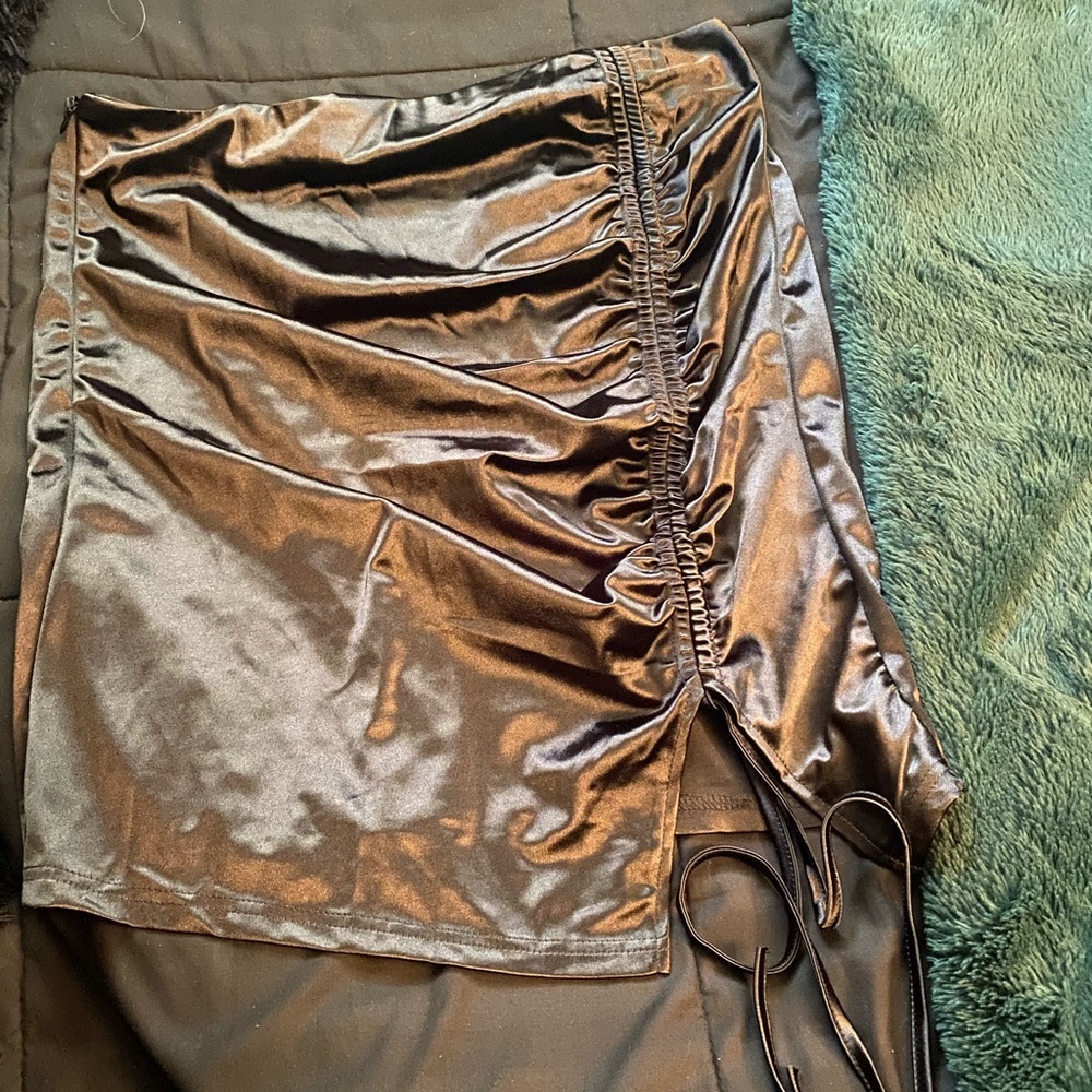 Black Satin Skirt